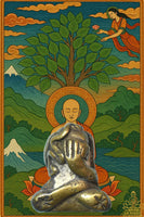 Amulette Phra Pidta protecteur – Style cambodgien ancien en laiton