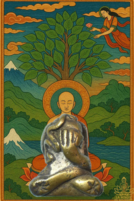 Amulette Phra Pidta protecteur – Style cambodgien ancien en laiton