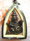 Amulette Cambodgienne ancienne en bronze de Phra Upakut (Phra Bua Khem).