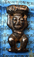 Talisman chamanique tibétain en pierre noire magnétique – Esprit porteur du Dzi La Magie du Bouddha.