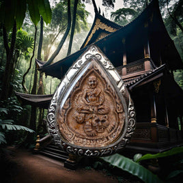Amulette Roop Lor (Roon Jao Seuar) – Luang Phor Nin Issariko – 1994 – Wat Kornburi (Nakhon Ratchasima)