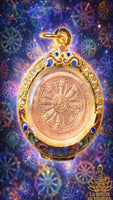 ☸ Amulette Dharmachakra - Très Vénérable Luang Phor Poon La Magie du Bouddha.