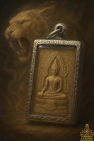 Amulette Phra Buddha Chinaraj et Tigre protecteur - Très Vénérable Luang Phor Somchai. La Magie du Bouddha.