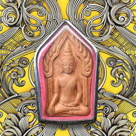 Amulette en terre cuite de Phra Khunpen et Khuman Thong (Roon Song Bang Kruay) – Wat Daeng Pracharat (2006)