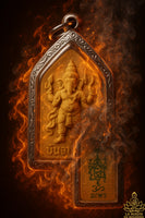 Amulette Ganesha debout – Pâte d'encens sacré – Wat Chedi (Nakhon Si Thammarat) La Magie du Bouddha.
