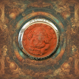 Amulette rouge de Ganesh - Wat Phrabat Pangfan.