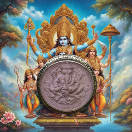 Grande Amulette Violette de Ganesh – Série “Le Ciel accorde la richesse” – Wat Kaew Fah La Magie du Bouddha.