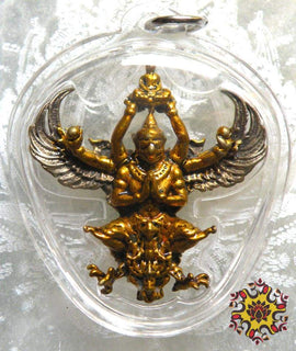 Amulette Thaï Phaya Kruth / Garouda et Bouddha. La Magie du Bouddha.