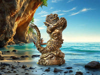 🐒 Amulette Matschanu en métal alchimique – Série « Augmenter richesse & bonheur » de LP Hong La Magie du Bouddha.
