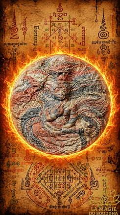 Grande amulette Jatukham Rammathep au Dharmachakra, Phra Rahu et Aṣṭa-Dikpāla La Magie du Bouddha.