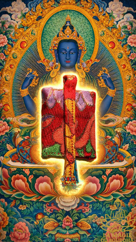 Amulette Tibétaine Dta'grol Guy Khorlo - Libération par le contact. La Magie du Bouddha.