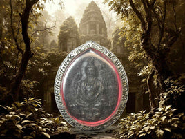 Lersi Amulet in Black Resin of Sacred Plants – Venerable Luang Phor Phromma of Wat Hin Panang Koi