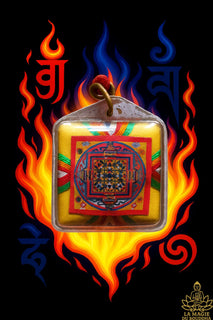 Amulette Bönpo Mandala du conquérant universel - Protection contre l'épilepsie. La Magie du Bouddha.
