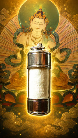 Amulette Tibétaine Mantra de Vajrasattva - Purification du Karma La Magie du Bouddha.