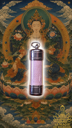 Amulette Tibétaine Mantra de Namgyalma - Protection Tibétaine de l'ombrelle blanche. La Magie du Bouddha.