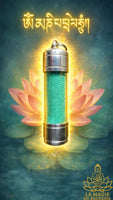 Amulette Tibétaine du Sutra du Lotus - Pour la dévotion et les mérites. La Magie du Bouddha.