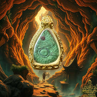 Amulette Nâga verte du sanctuaire de Kham Chanot La Magie du Bouddha.
