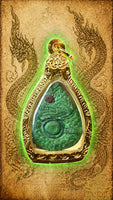 Amulette Nâga verte du sanctuaire de Kham Chanot La Magie du Bouddha.