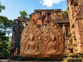Rare amulette Phra Khunpen double ancienne en terre cuite. La Magie du Bouddha.