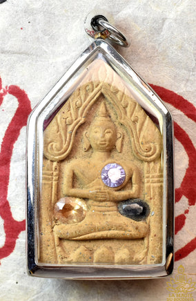 💖 Phra Khunpen de charme avec pierres et takrut – Luang Phor Jued, Wat Pho Setthi (Nakhon Pathom) La Magie du Bouddha.