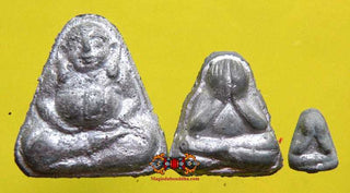 Set d'amulettes Phra Pidta et Phra Sanghajai - Wat Phrayakaram. La Magie du Bouddha.