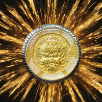 Grande amulette Phra Rahu argent et or - Très Vénérable Luang Phor Tim. La Magie du Bouddha.
