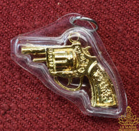 Golden Pistol Amulet of Protection and Prosperity - Venerable Luang Phor Phet Vajasit