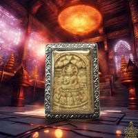 Amulette du Premier Sermon du Bouddha aux Cinq Ascètes bénie par le Très Vénérable Luang Phor Koon Parisutho.