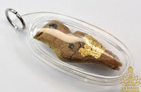 Salika Ling Thong Amulet in Sacred Temple Roof Wood - Venerable Luang Phor Peth Vajasit