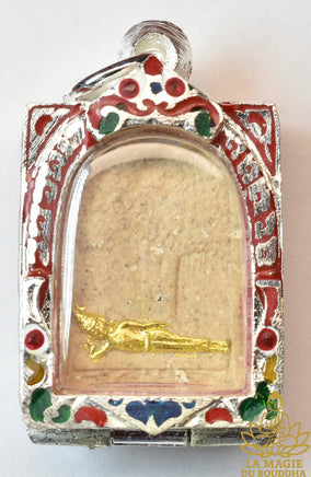 Amulette Bouddha couché Phra Non Roon Niwit Kitjaporn - Wat Hua Lamphong (1993) La Magie du Bouddha.