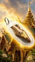 Salika Ling Thong Amulet in Sacred Temple Roof Wood - Venerable Luang Phor Peth Vajasit