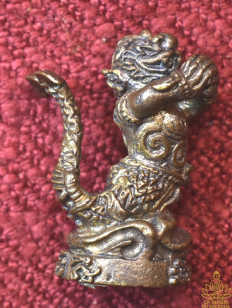 🐒 Amulette Matschanu en métal alchimique – Série « Augmenter richesse & bonheur » de LP Hong La Magie du Bouddha.