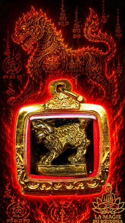 Amulette Singharaj en laiton - Lion mystique de Thaïlande La Magie du Bouddha.