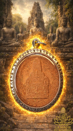 Grande amulette du temple de Mahaboddhi. magiedubouddha