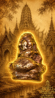 Very old bronze amulet of Phra Sangkajai (the Buddha of fortune)