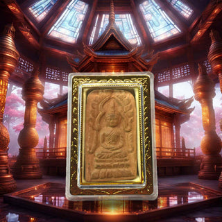 🪷 Phra Somdej / Phra Siwali en bois sculpté – Luang Pu Mahasila (Wat Phosi Saab, Kalasin) La Magie du Bouddha.
