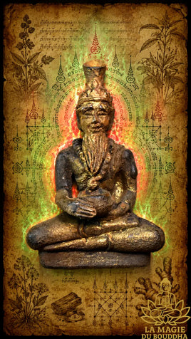Medicine Lersi Amulet Statuette – The Venerable Luang Phor Sangha of Wat Barn Moh