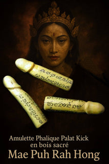 Amulette Phalique Palat Kick en bois sacré Mae Puh Rah Hong – Ajarn Sané La Magie du Bouddha.