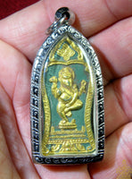 Green and gold Phra Pikanet amulet – Venerable Luang Phor Samyot.