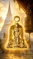 Temple bell amulet Buddha Phra Pang Pa Lelai - Venerable Phrakru Palad Phonphaison Inthawanno