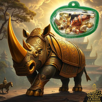 Amulette rhinocéros consacrée par Luang Phor Samrit Kumpiro La Magie du Bouddha.
