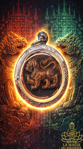 Amulette Singharaj consacrée du Wat Nong Wan Lueang La Magie du Bouddha.