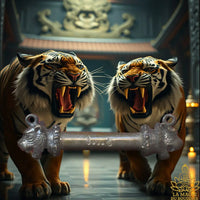 Grande takut aux deux tigres - Très Vénérable Luang Phor Kasem du Wat Chamao La Magie du Bouddha.