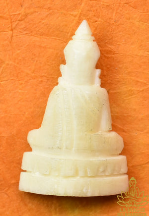 Amulette artisanale thaïlandaise Bouddha en os de buffle d’eau sculpté La Magie du Bouddha.