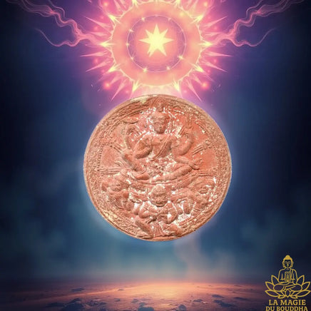 Grande amulette Thaï Phra Issuan et Phra Pidta. La Magie du Bouddha.