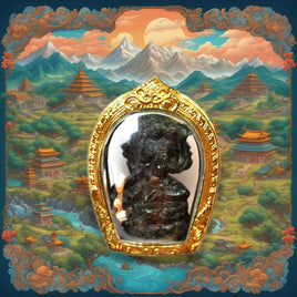 Green Tara Amulet in Chrysoprase – Unique handcrafted item