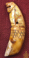 Amulette Tigre Kiaow Seuar en dents de singes sacrés – Temple des singes de Prang Sam Yod