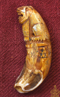 Amulette Tigre Kiaow Seuar en dents de singes sacrés – Temple des singes de Prang Sam Yod