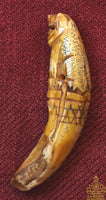 Amulette Tigre Kiaow Seuar en dents de singes sacrés – Temple des singes de Prang Sam Yod