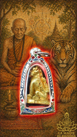 Amulette Kring Seuar Duan Roon Sao Ah de Luang Phor Sing du Wat Tham Seuar La Magie du Bouddha.
